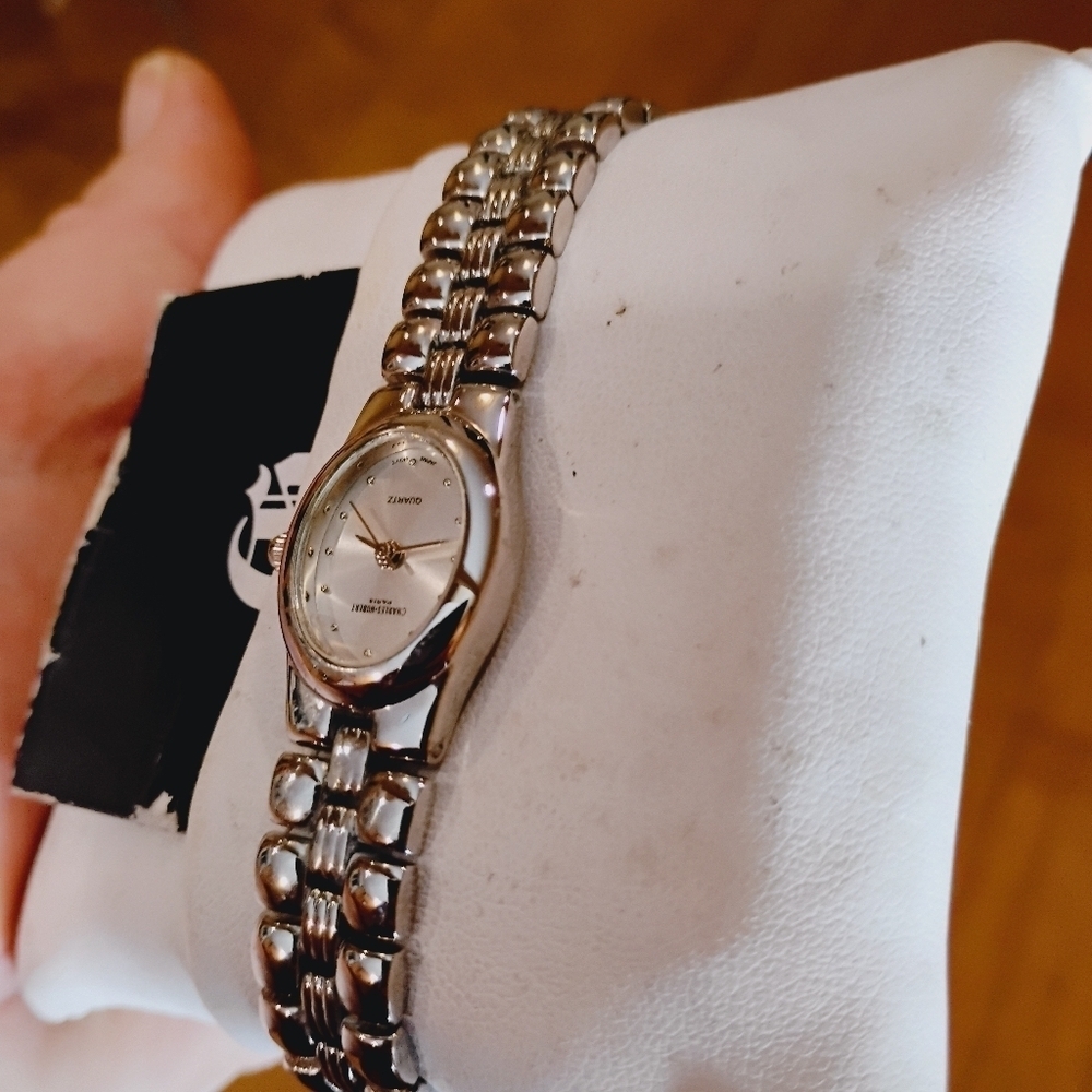 Vintage Charles Hubert Quartz Silver Tone Watch.​ 8"​​​ - Picture 7 of 8